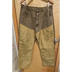 Wrangler Pro Gear Hunting Pants Canvas Brush Guard Brown 36x30 Double Knee Duck